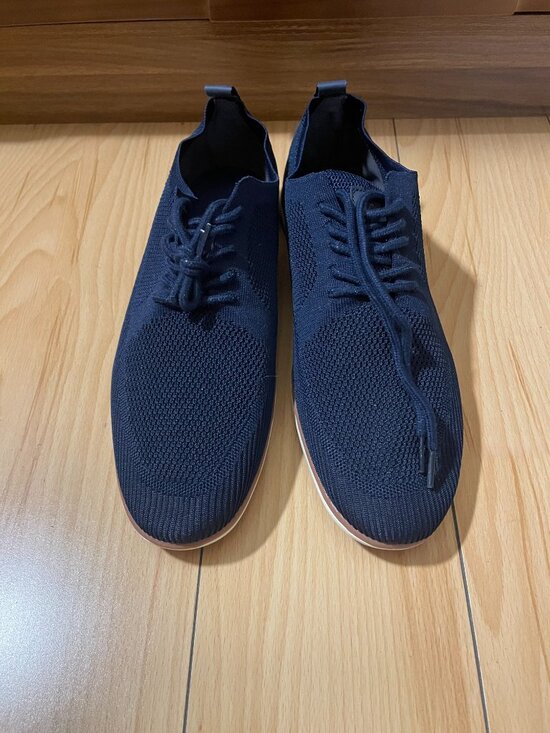 NWOT Navy Blue Knit Derby Shoes main image 8